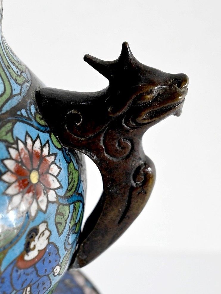Pair Of Cloisonné Enamel Vases, Japan   2nd Part 19th photo Home Decor
