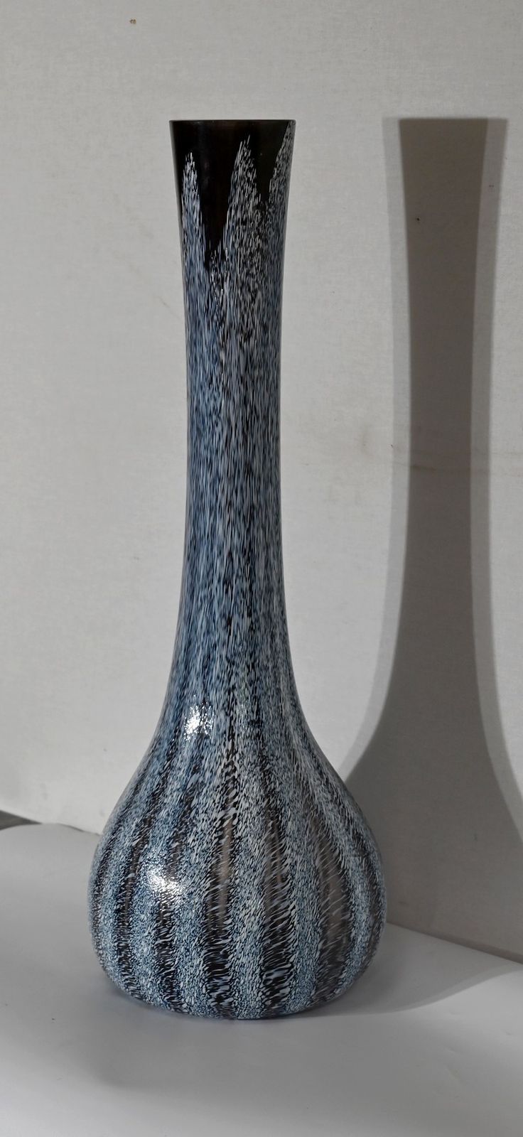 Marbled Glass Vase, After The Cristallerie Clichy – 1930 photo for sale
