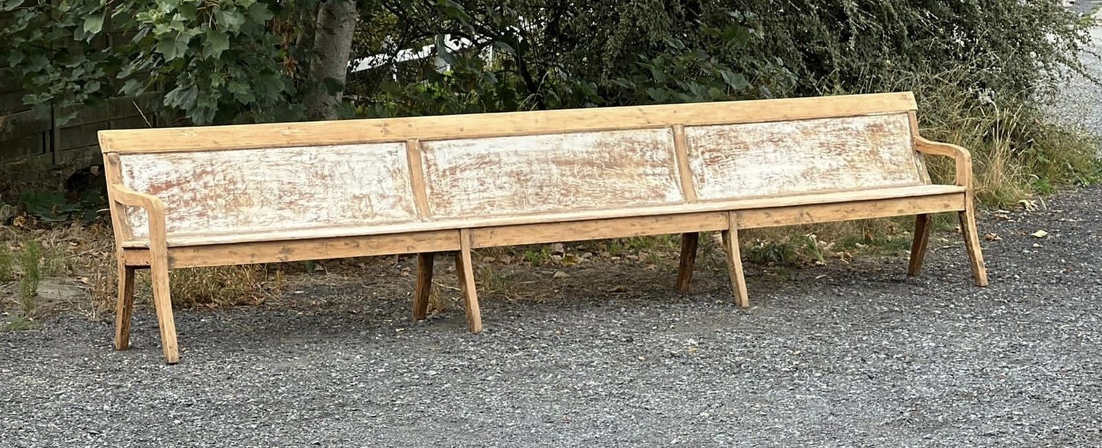 Very Long French Dining Bench, 1800s photo for sale
