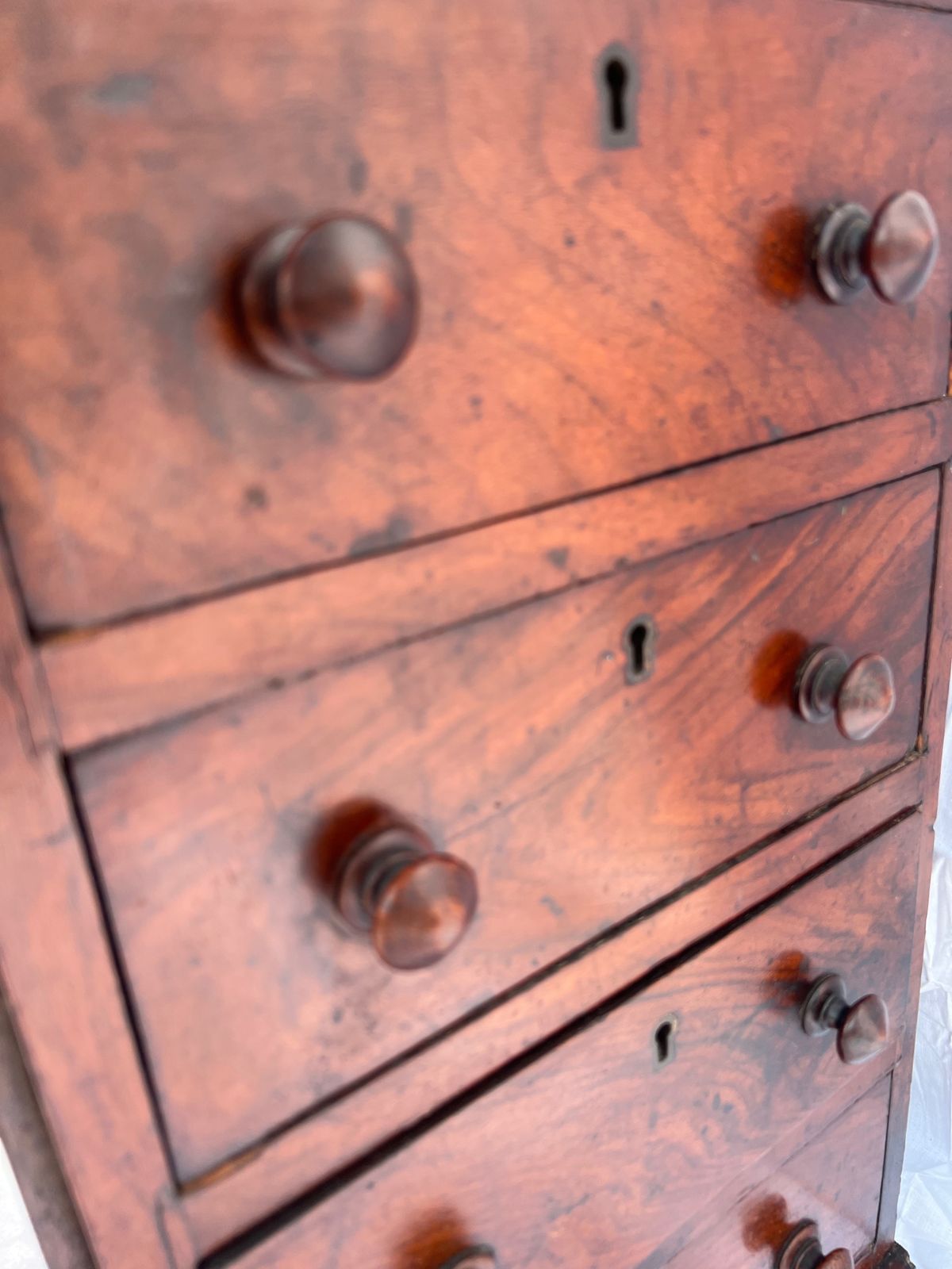 Furniture A 19th Century Tunbridge Inlaid Mahogany Davenport Writing Desk photo