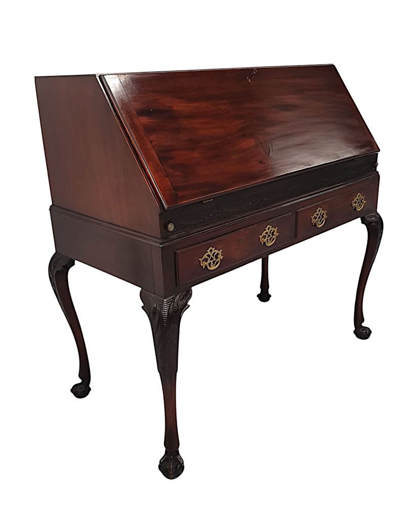 An Exceptional 19th Century Irish Fall Front Bureau By Butlers Of Dublin