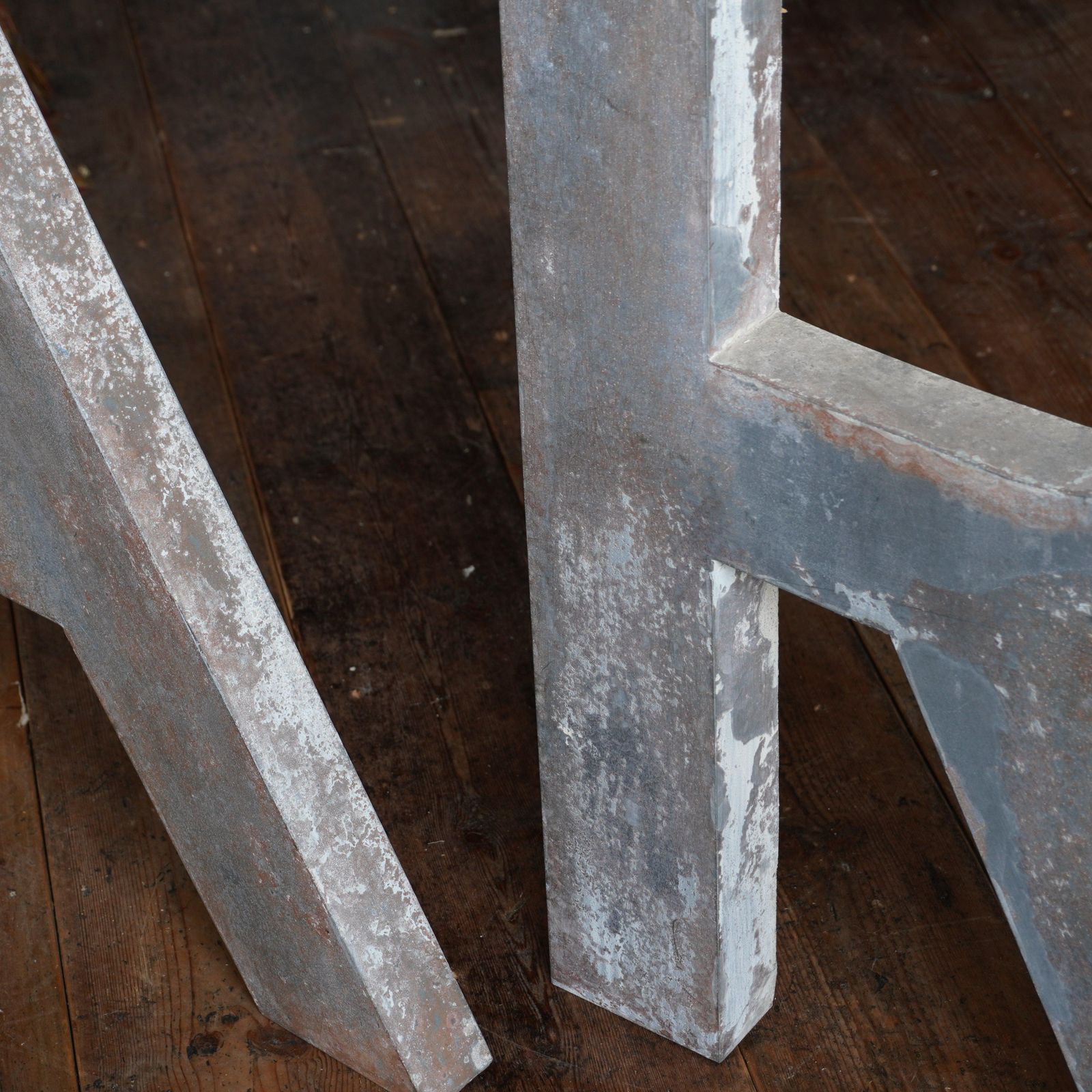 photo for sale Distressed Metal Letters, Art, Mid 20th Century