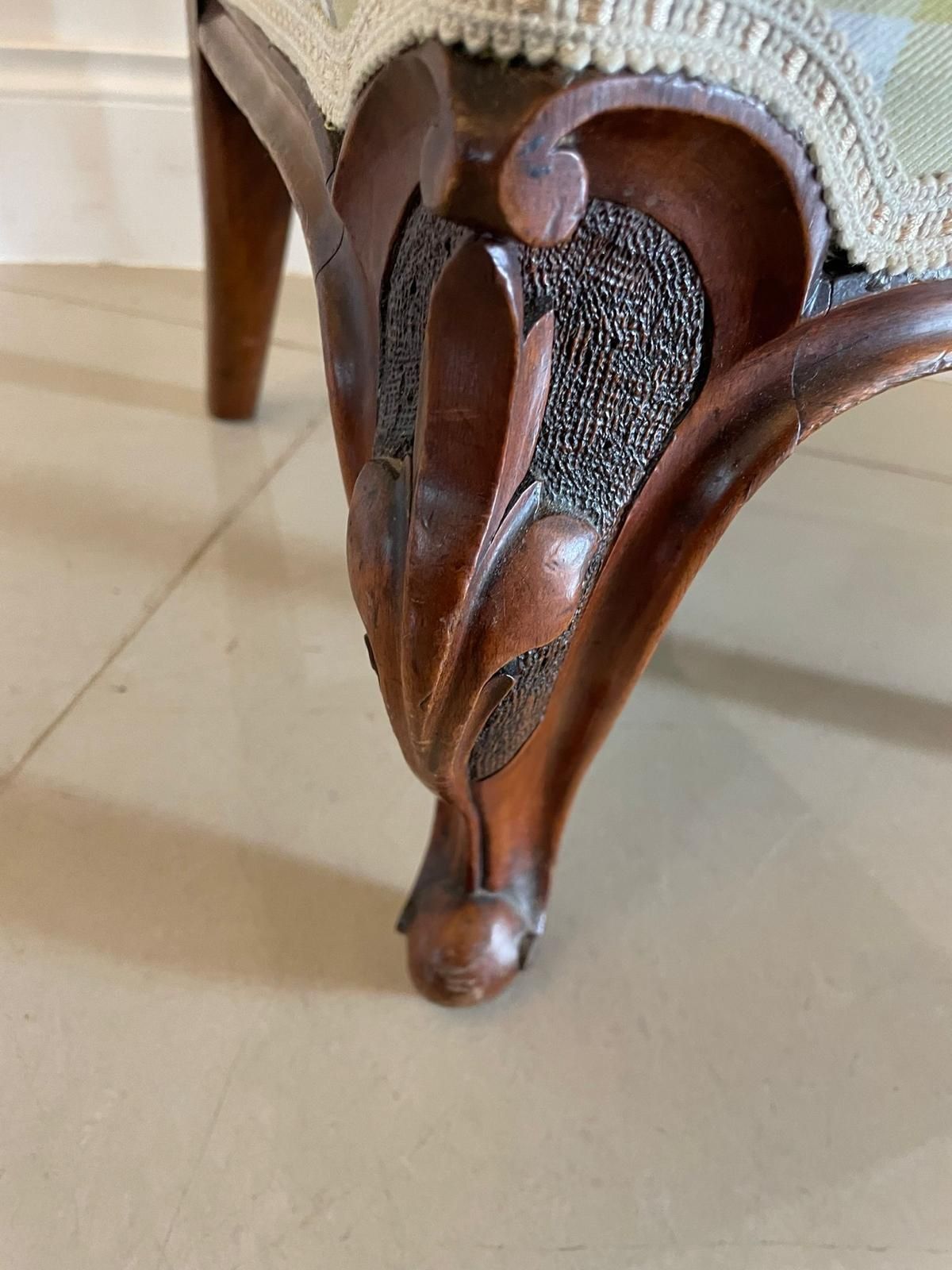 Fine Antique 19th Century Carved Walnut Ladies Chair photo vintage
