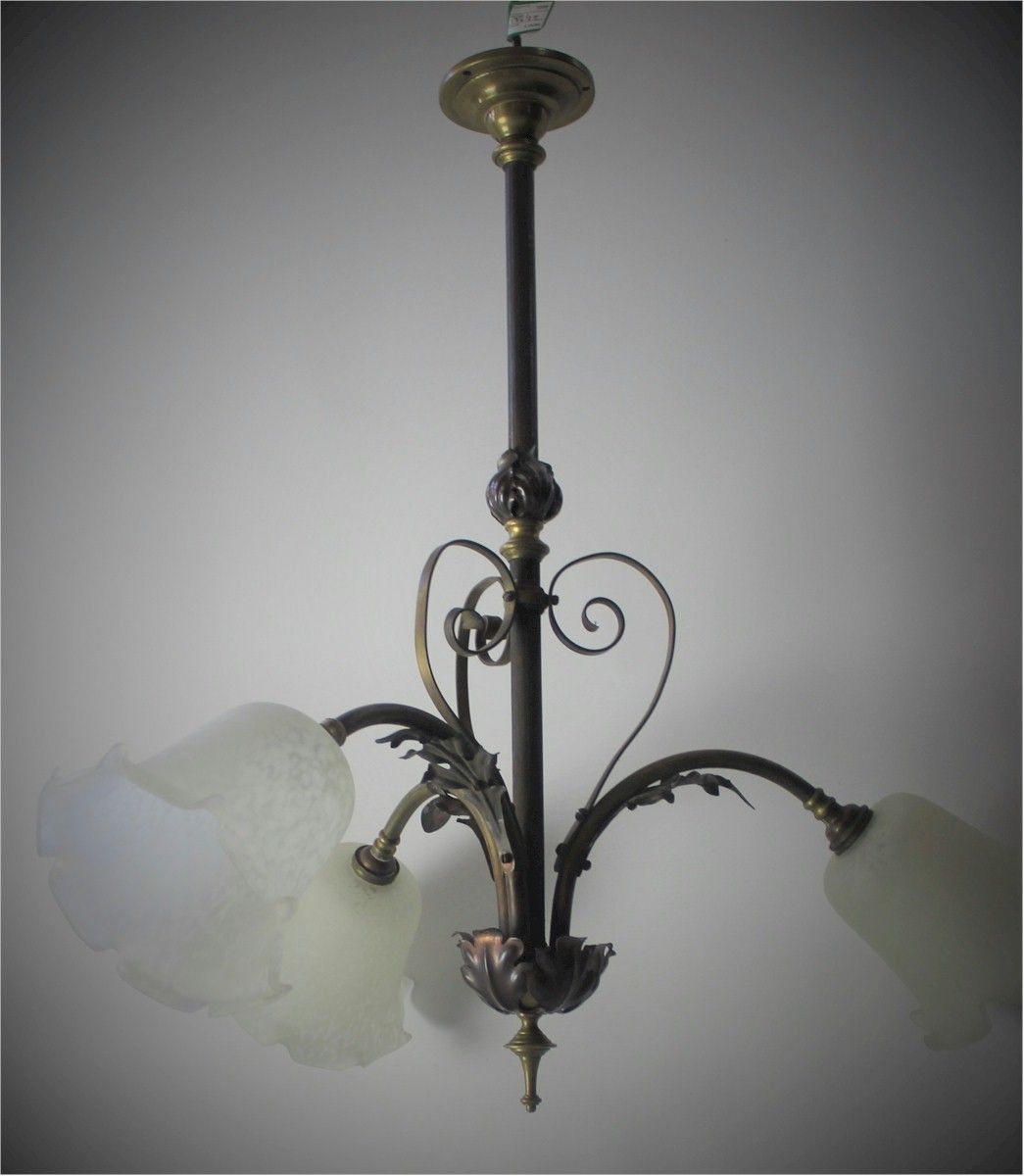 Three Branch Arts And Crafts Ceiling Light photo Lighting