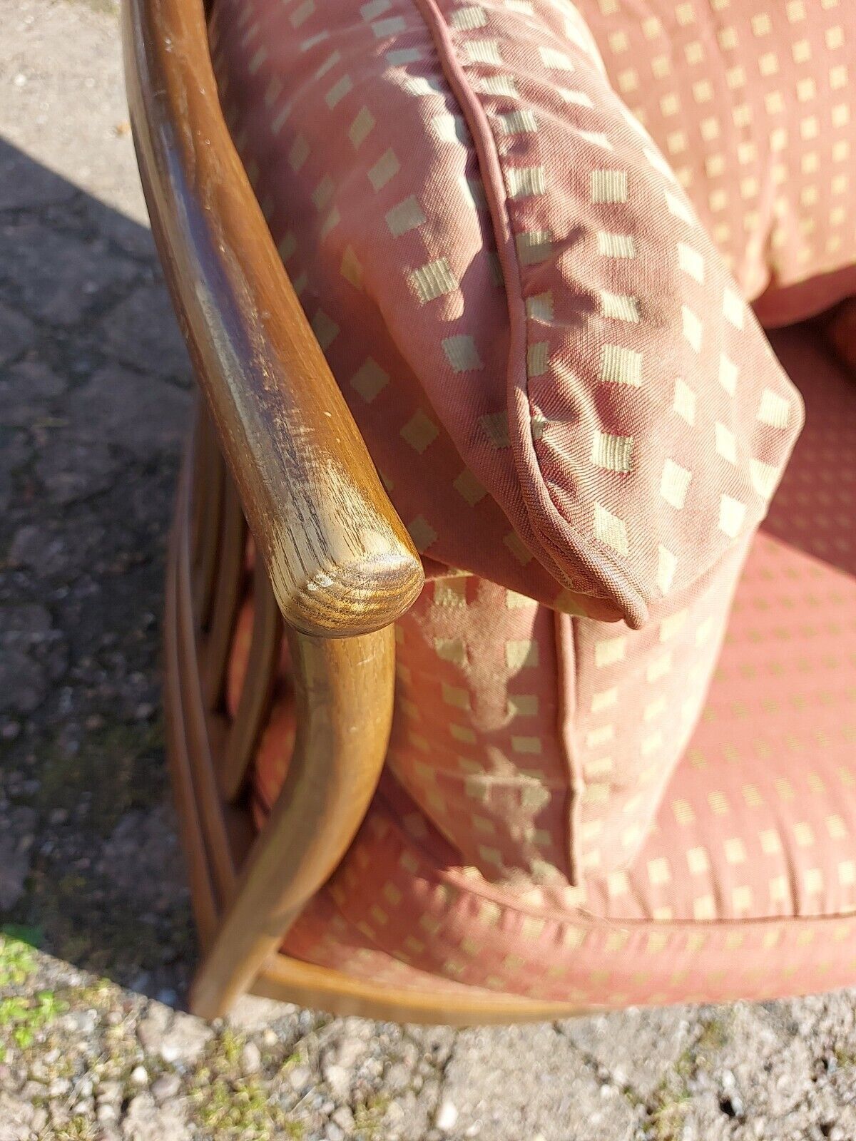 Ercol Renaissance High Spindle Back Armchair 2002 Medium Wood Tone photo vintage