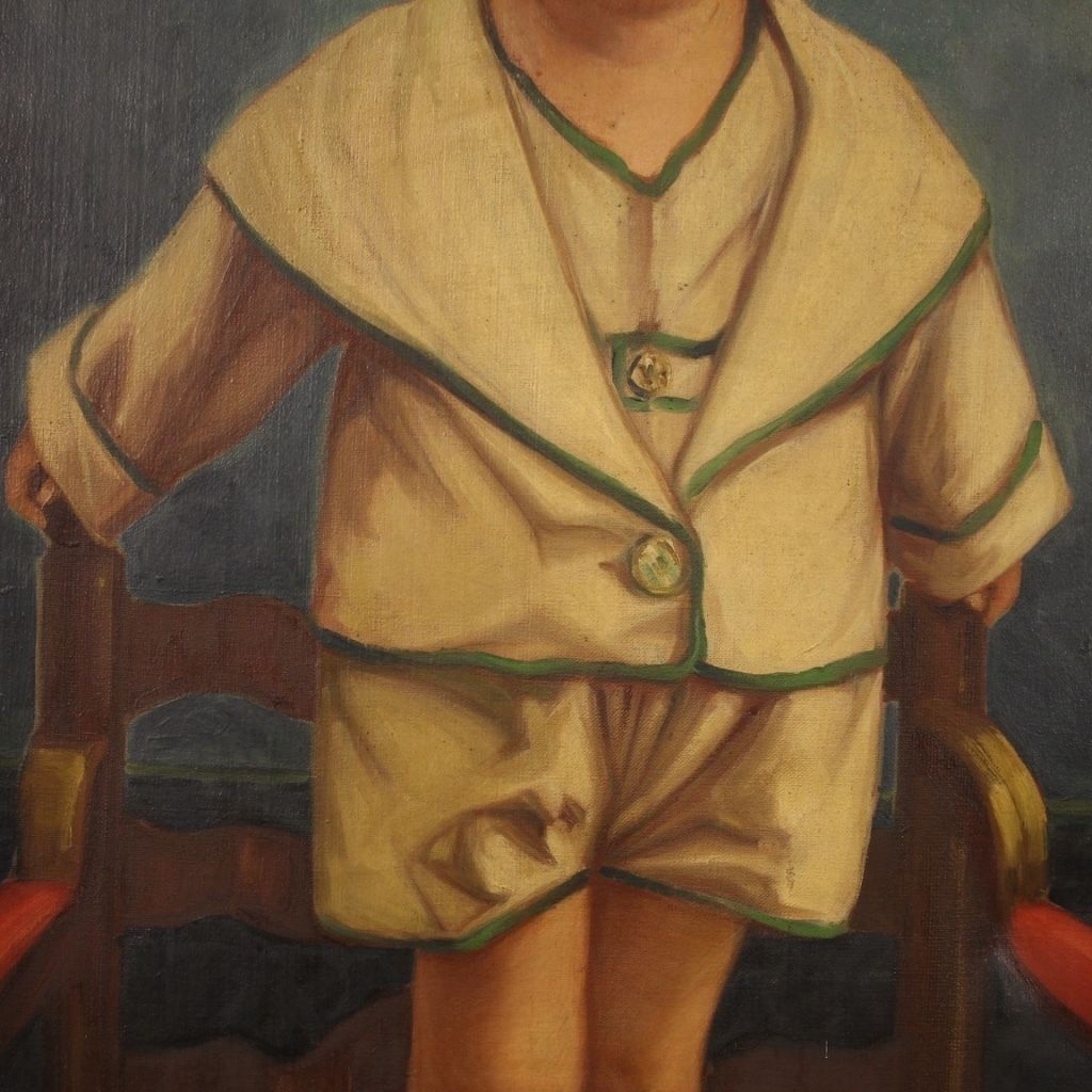 photo furniture Portrait Of A Child Signed And Dated 1921