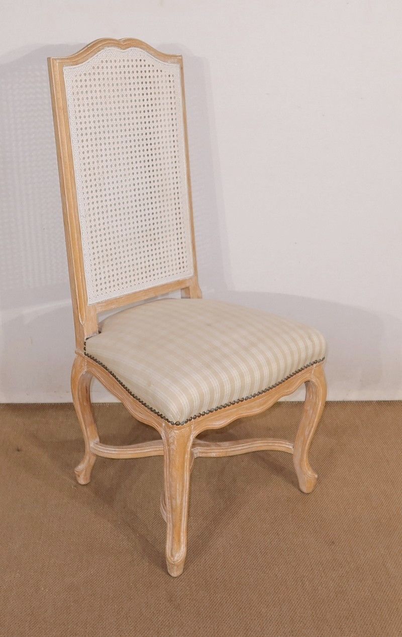 photo for sale Set Of 4 Beech Chairs, Louis XV Regency Style, 20th Century