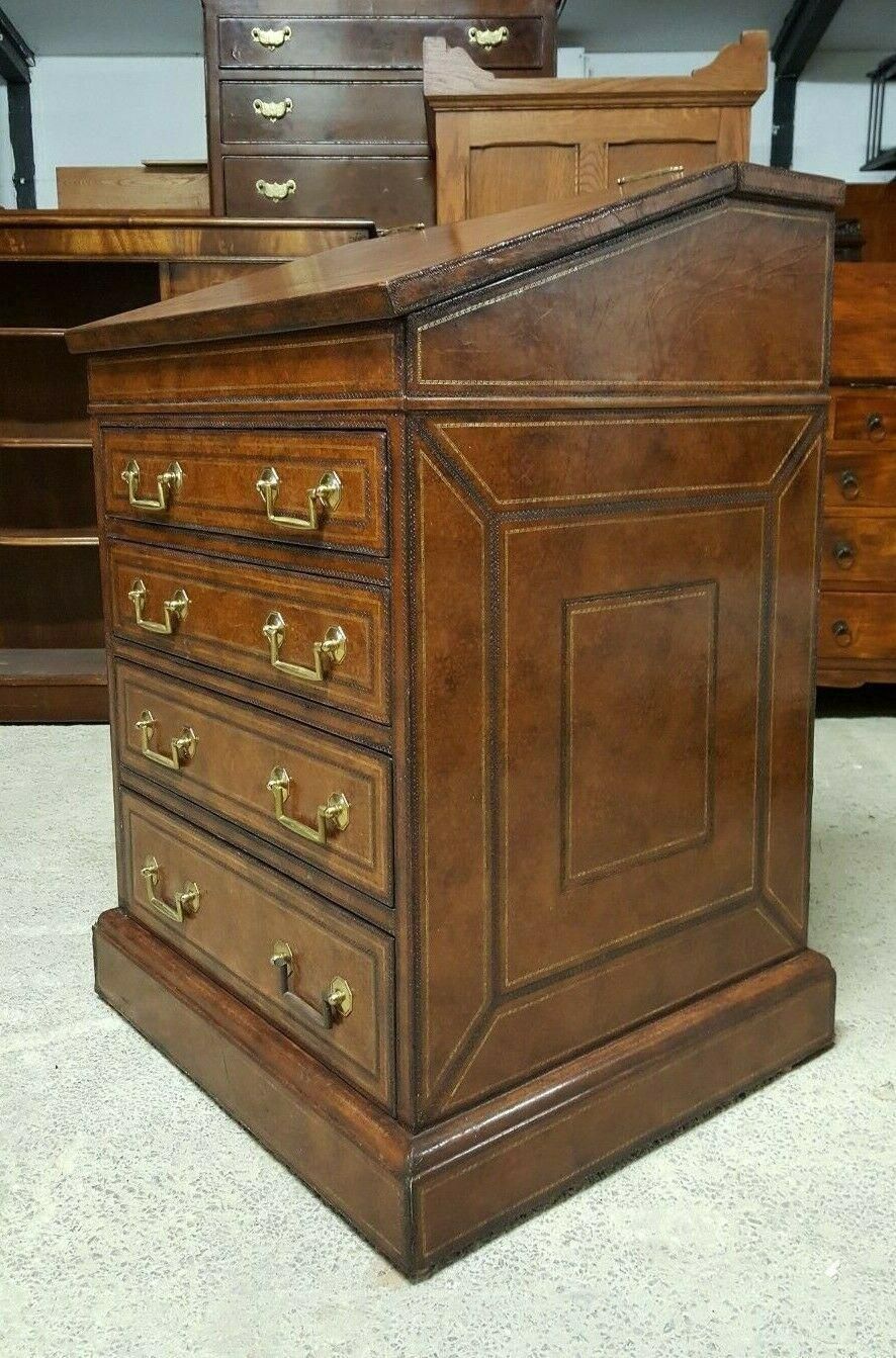 Maitland Smith Leather Davenport Desk photo for sale