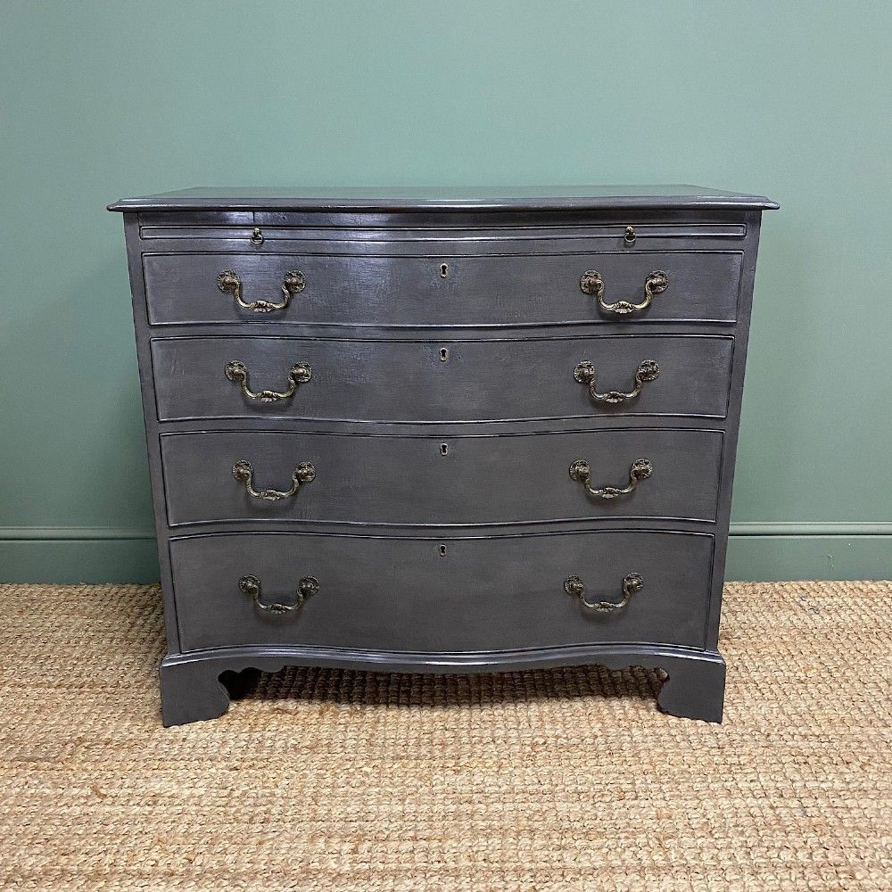 Quality Antique Painted Serpentine Chest
