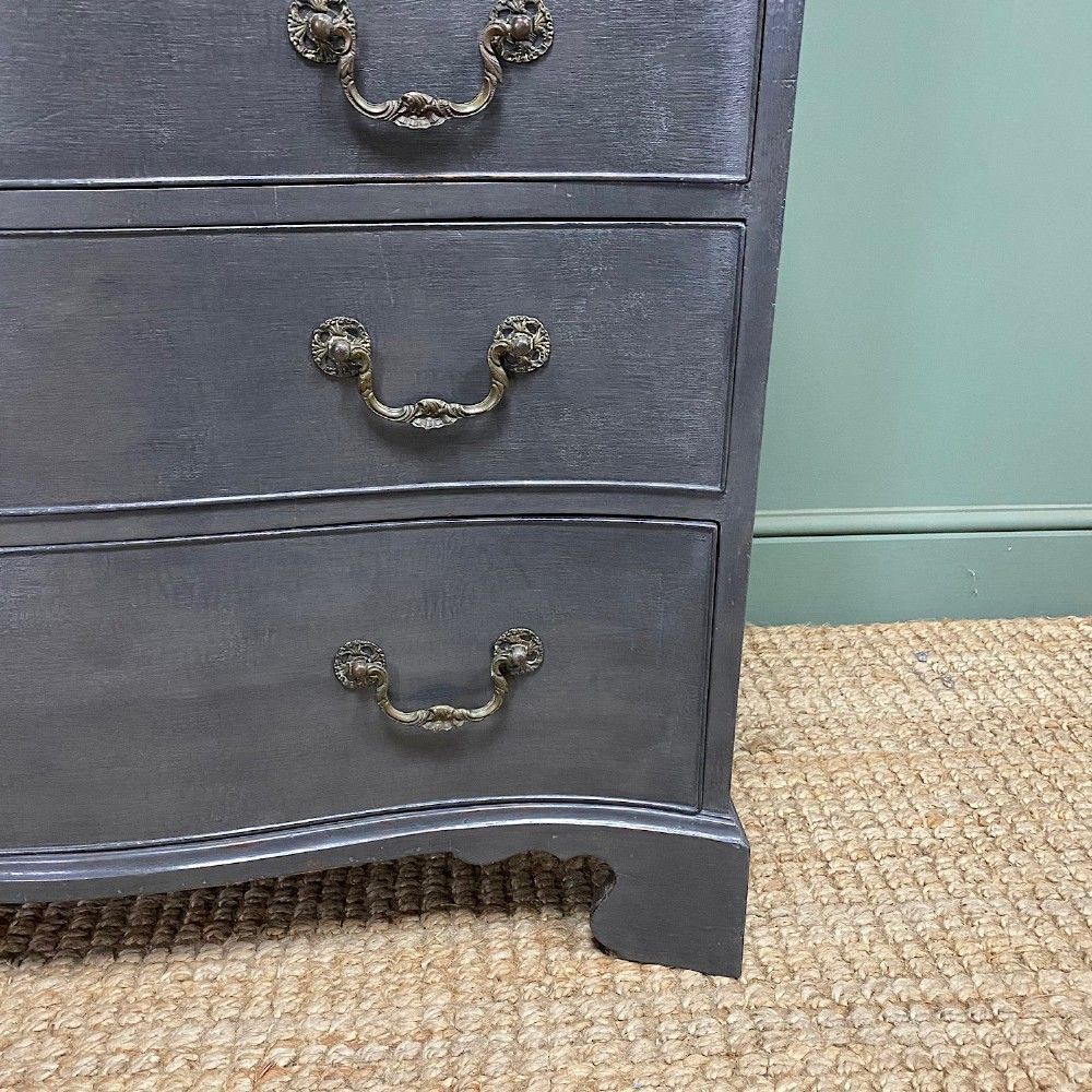 Quality Antique Painted Serpentine Chest photo for sale