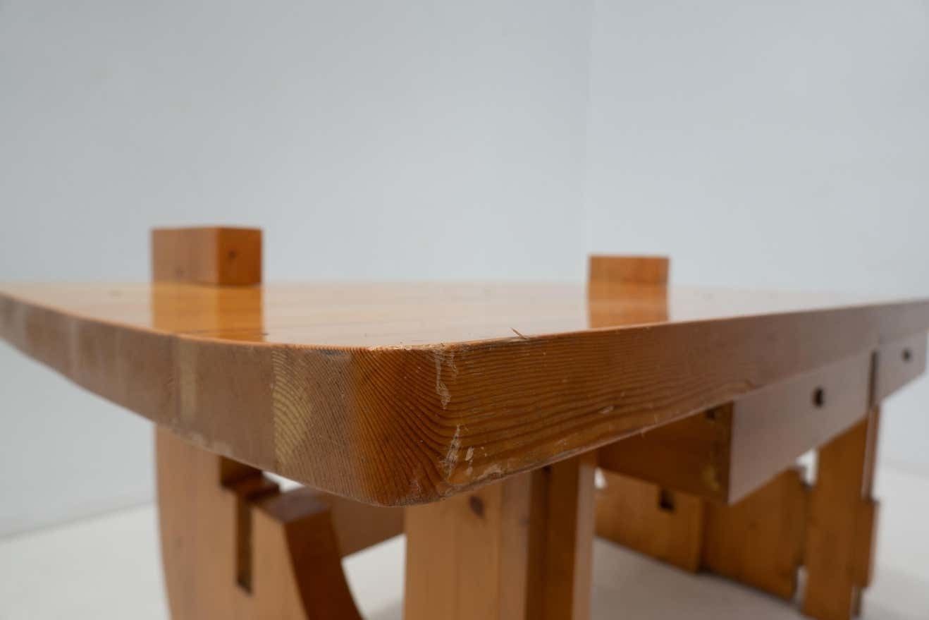 Mid Century Modern Desk With Drawers, Pine Wood, Italy, 1960s photo for sale