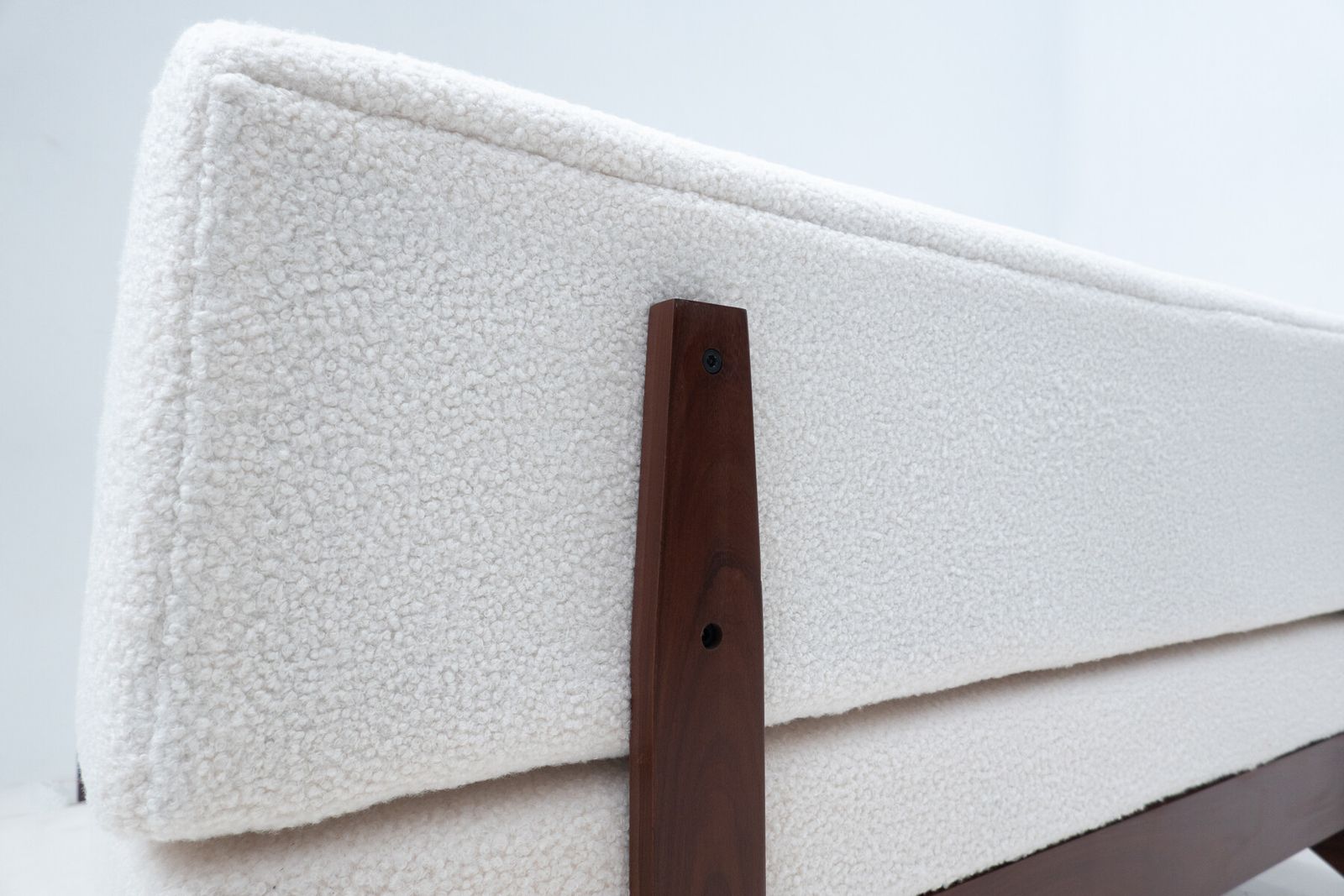 Mid Century Modern Italian Sofa In White Boucle photo 3725.0