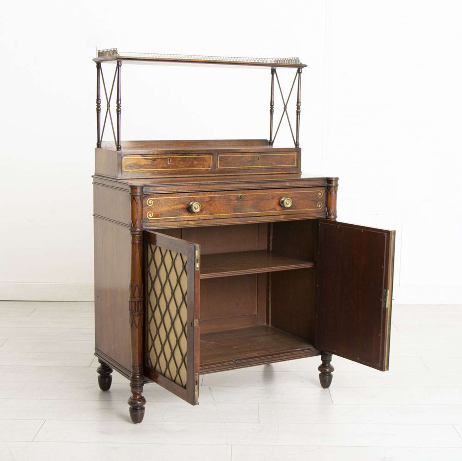 Regency Rosewood Secretaire Chiffonier 1810 photo for sale