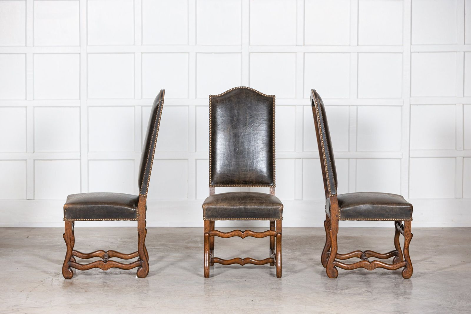 Set Of 6 French Louis XIV Style Oak Chairs photo Furniture