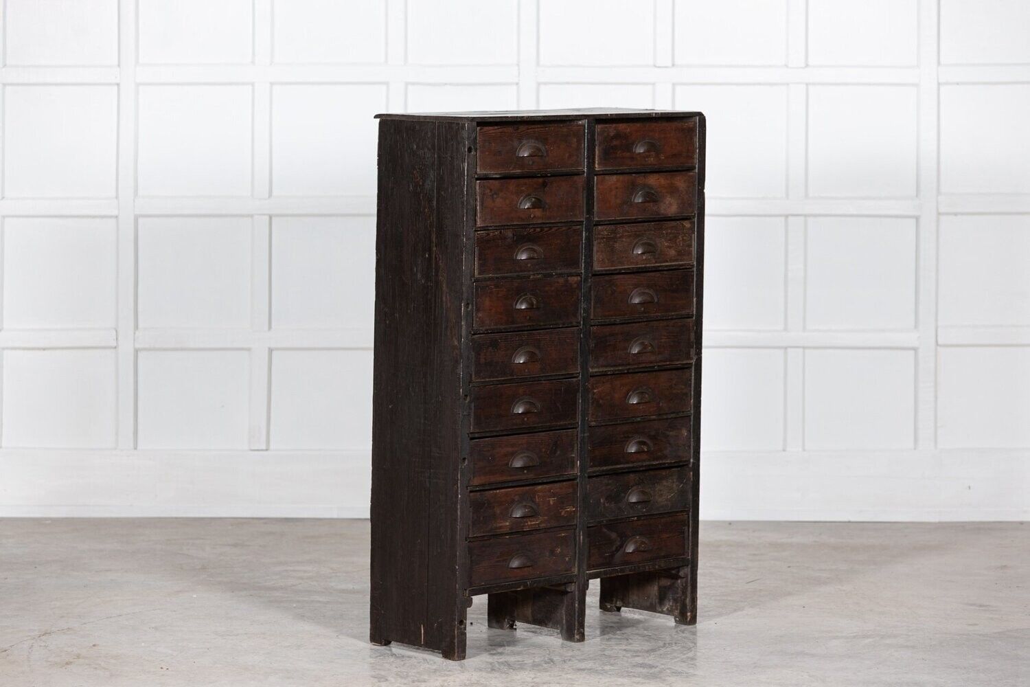19thc English Scratch Built Pine Bank Drawers photo 2818.0
