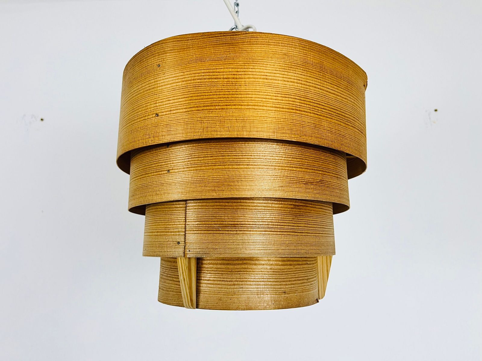 Midcentury Wooden Pendant Lamp By Hans Agne Jakobsson, Sweden, 1960s