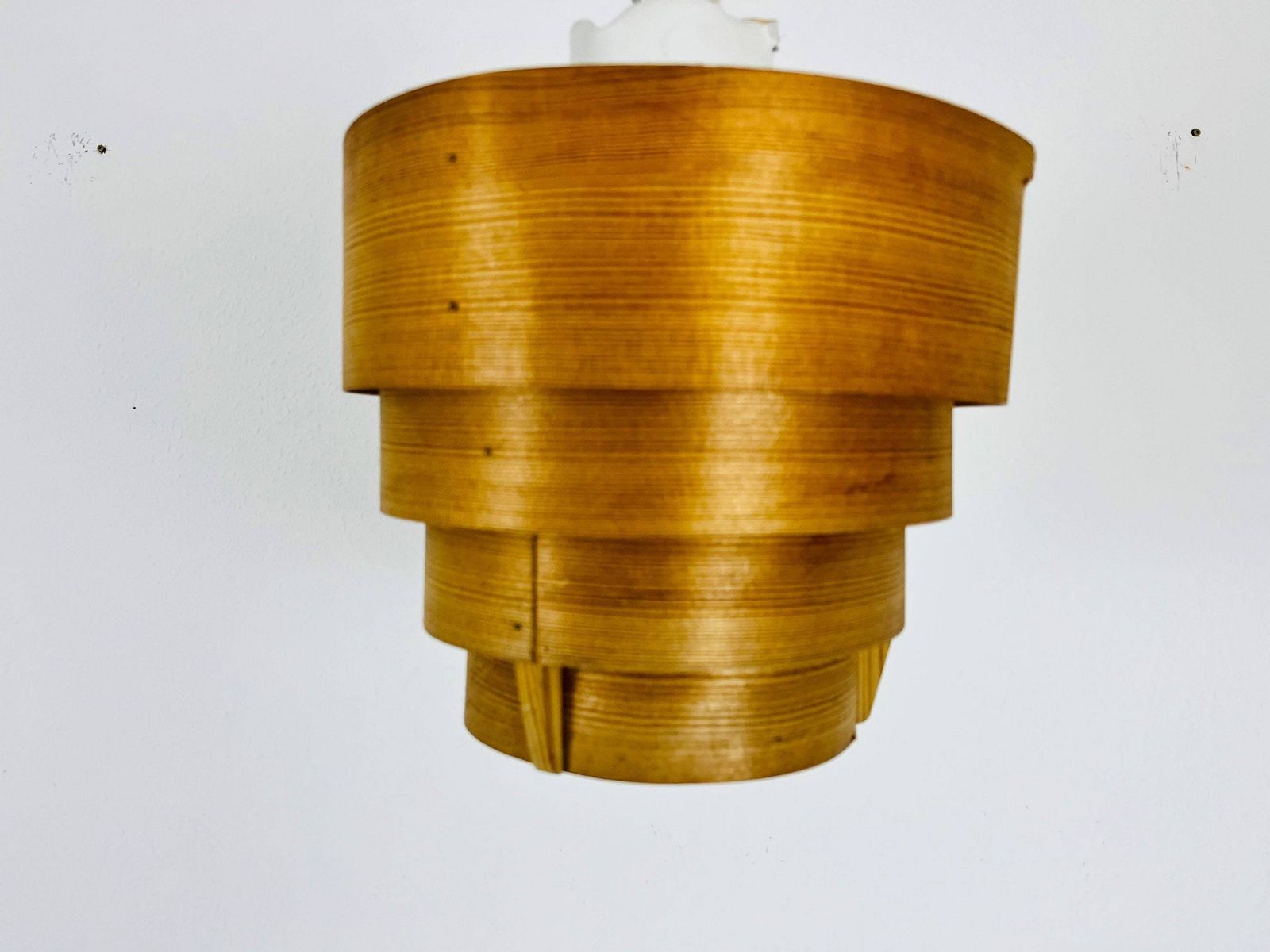 Midcentury Wooden Pendant Lamp By Hans Agne Jakobsson, Sweden, 1960s photo furniture