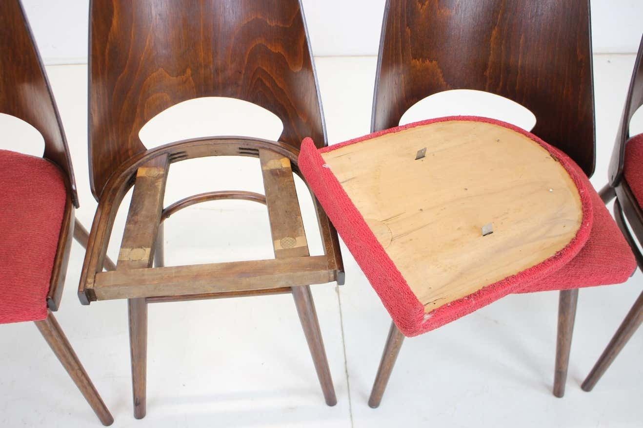 1960s Set Of 4 Oswald Haerdtl Dining Chairs For Ton/Thonet, Czechoslovakia photo vinterior