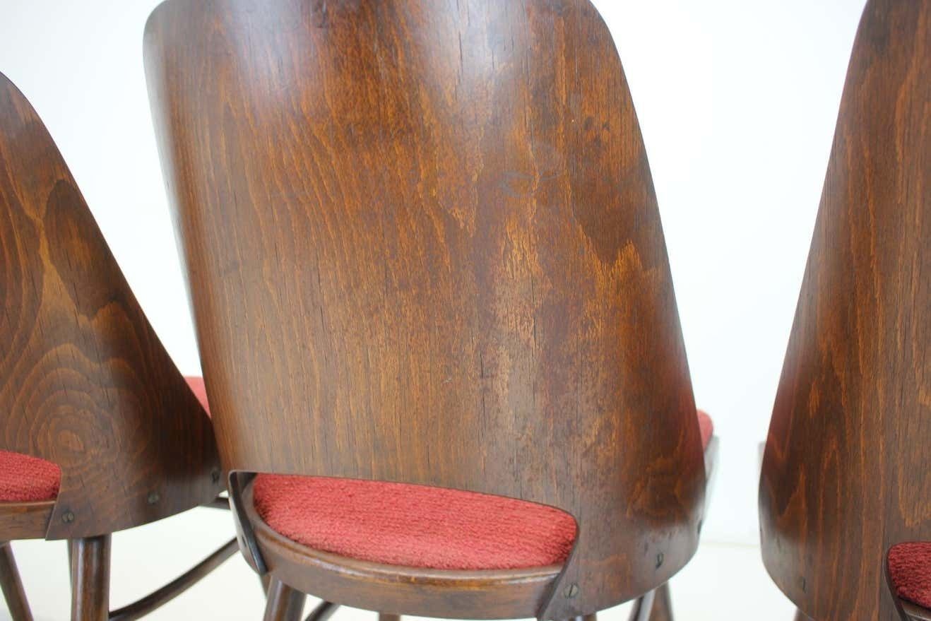 photo for sale 1960s Set Of 4 Oswald Haerdtl Dining Chairs For Ton/Thonet, Czechoslovakia