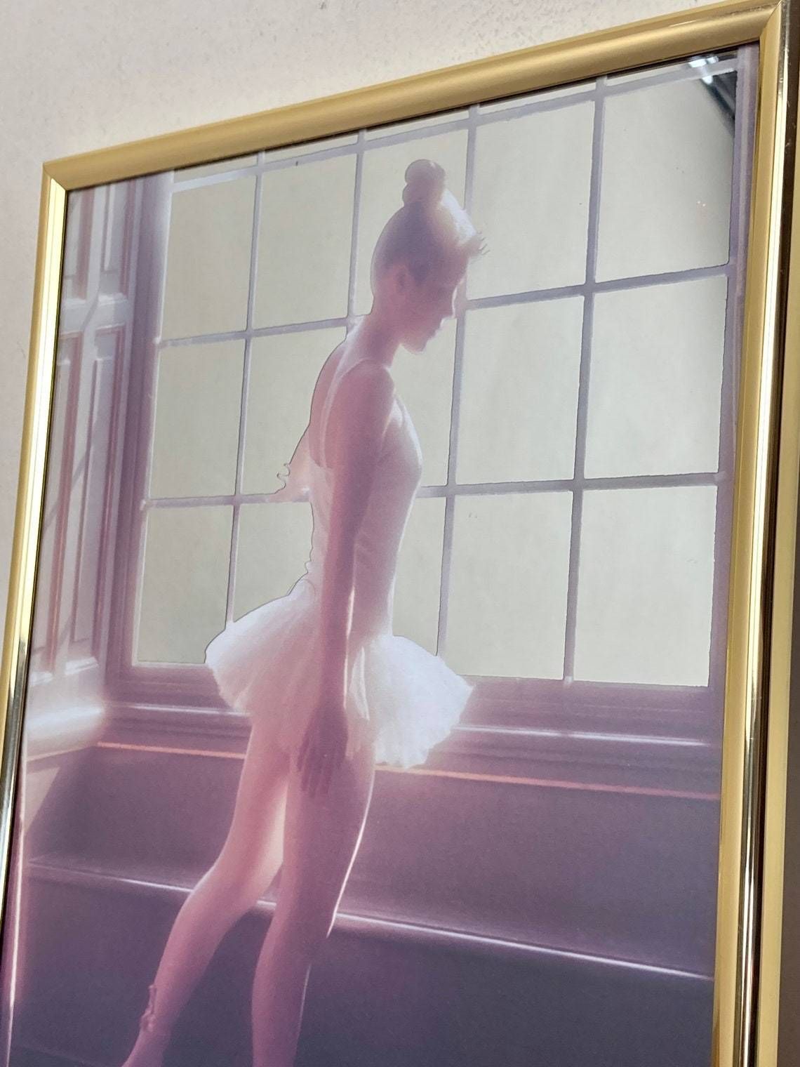 Beautiful Vintage Art Nouveau Ballerina Ballet Decorative Mirror Wall Art Collectibles Piece Christmas Gift photo furniture