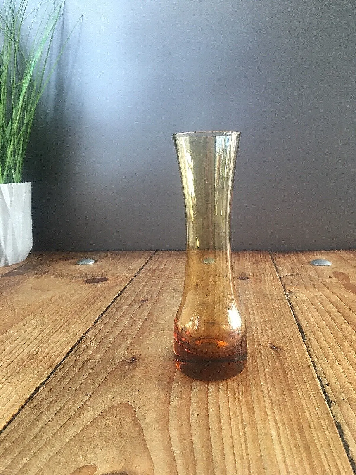 Retro 60's 70's Scandinavian Glass Vase Swedish Aseda Sea Glasbruk Kosta Boda photo 50.0