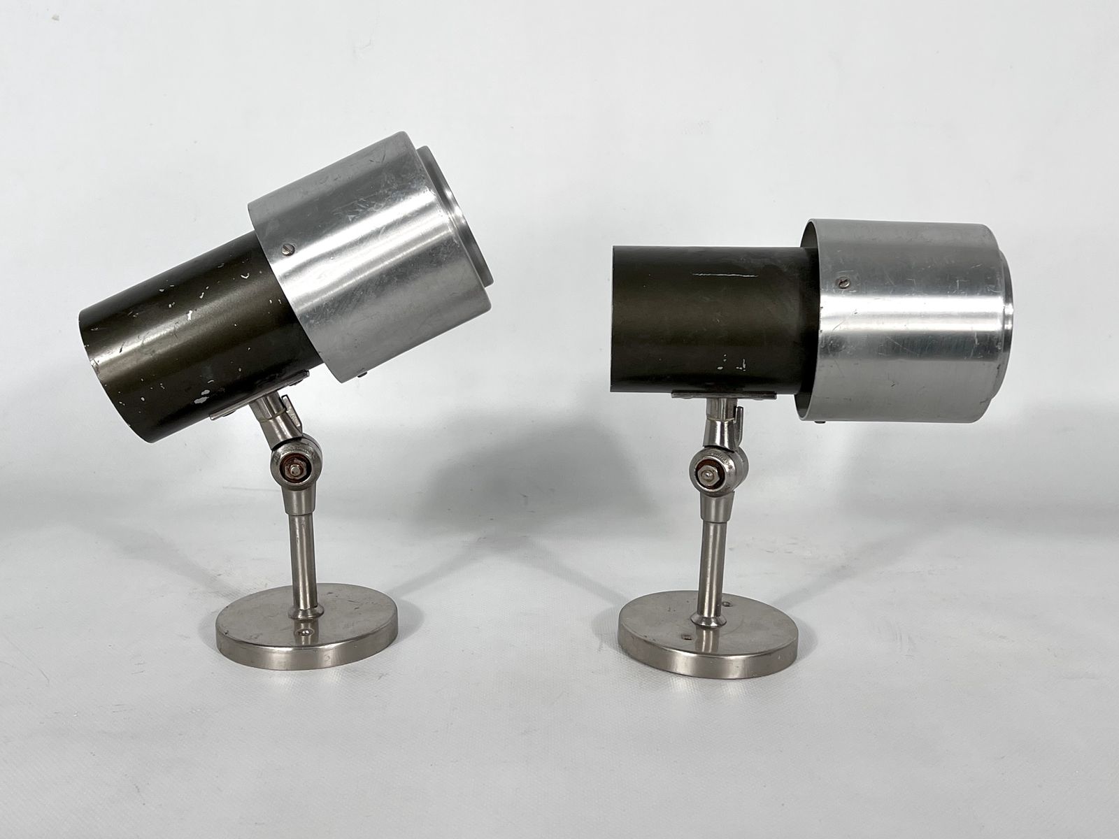 Mid Century Rare Pair Of Stilnovo Adjustable Sconces Or Spotlights. Italy 1950. photo buy