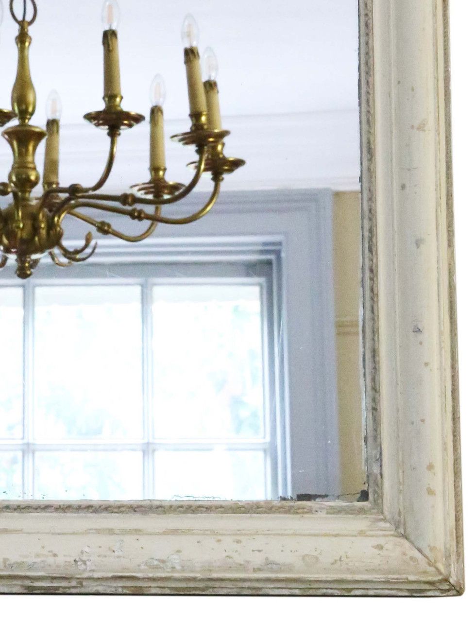 Antique Large Quality Painted Wall Or Overmantle Mirror 19th Century photo Home Decor