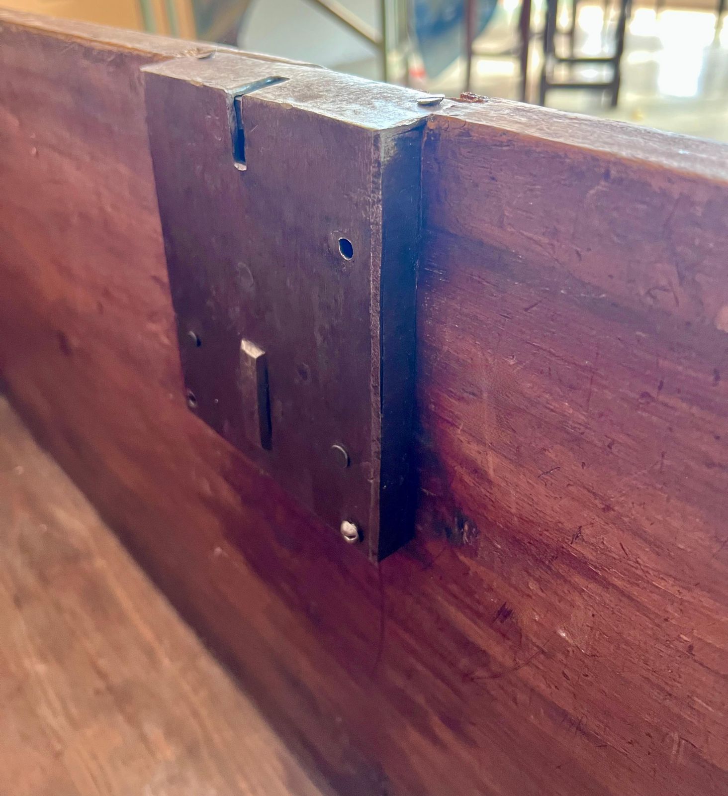 photo for sale 17th Century Italian Carved Cassone Trunk With Original Hardware
