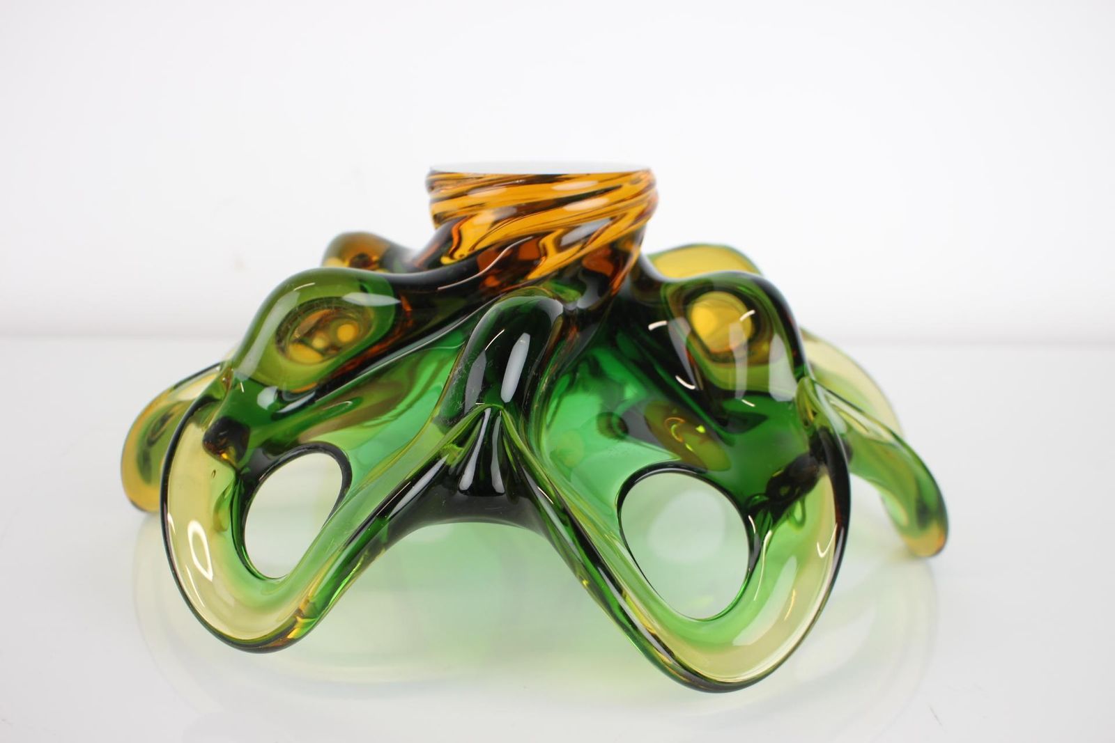 Czech Big Art Glass Bowl By Josef Hospodka, 1960's photo 448.0