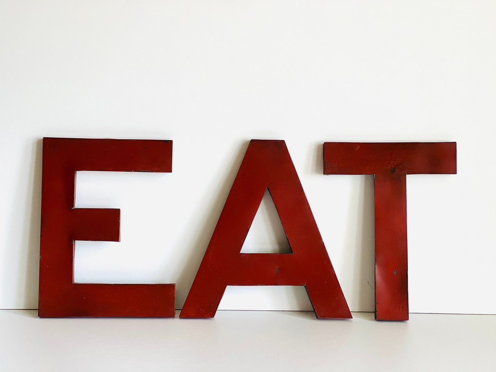 Industrieel Letterbord 'Eat', 1950, Set Van 3