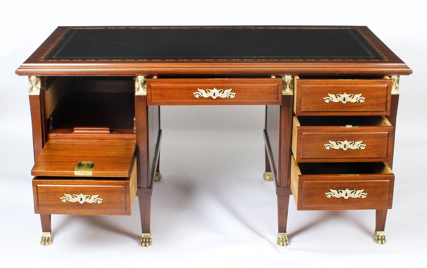 5750.0 Antique French Empire Revival Ormolu Mounted Desk C1880 19th Century photo