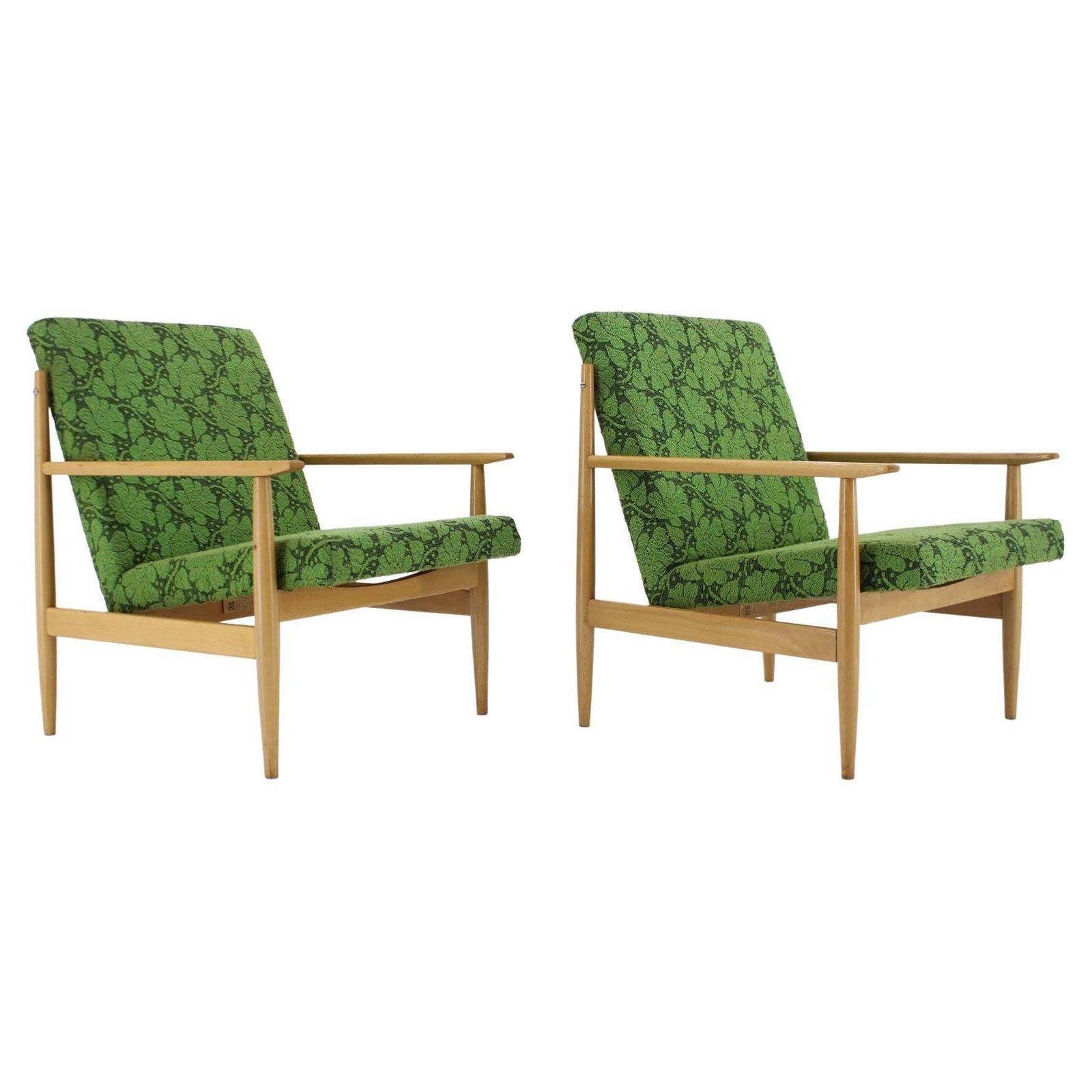 1960s Pair Of Beech Armchairs By Ton ,Czechoslovakia photo furniture