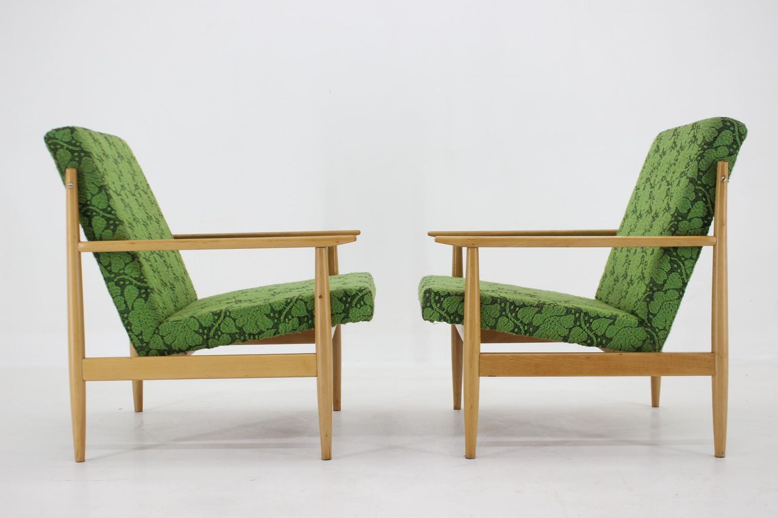 1960s Pair Of Beech Armchairs By Ton ,Czechoslovakia photo Furniture