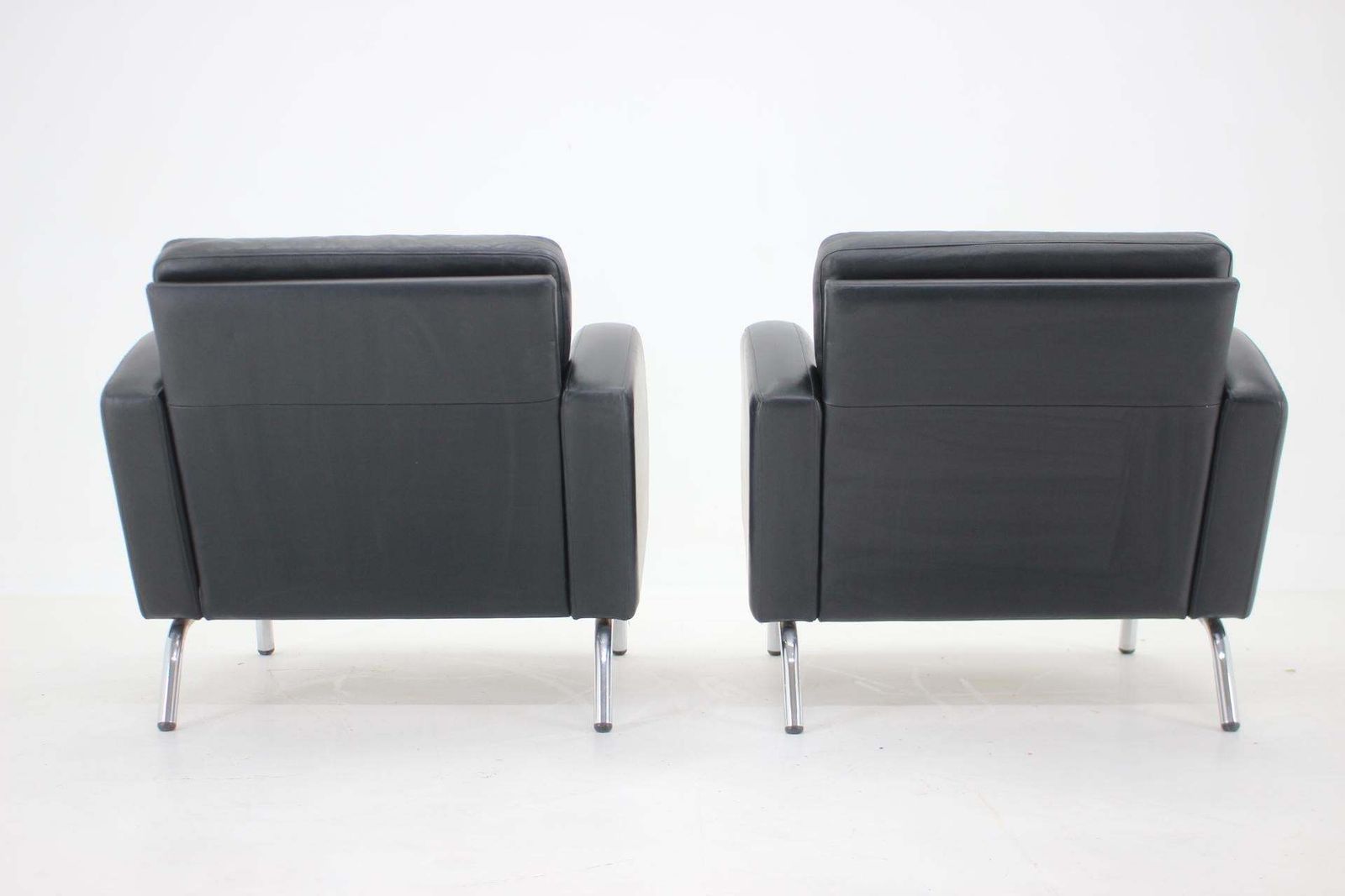 photo furniture 1970s Pair Of Leather Armchairs ,Czechoslovakia