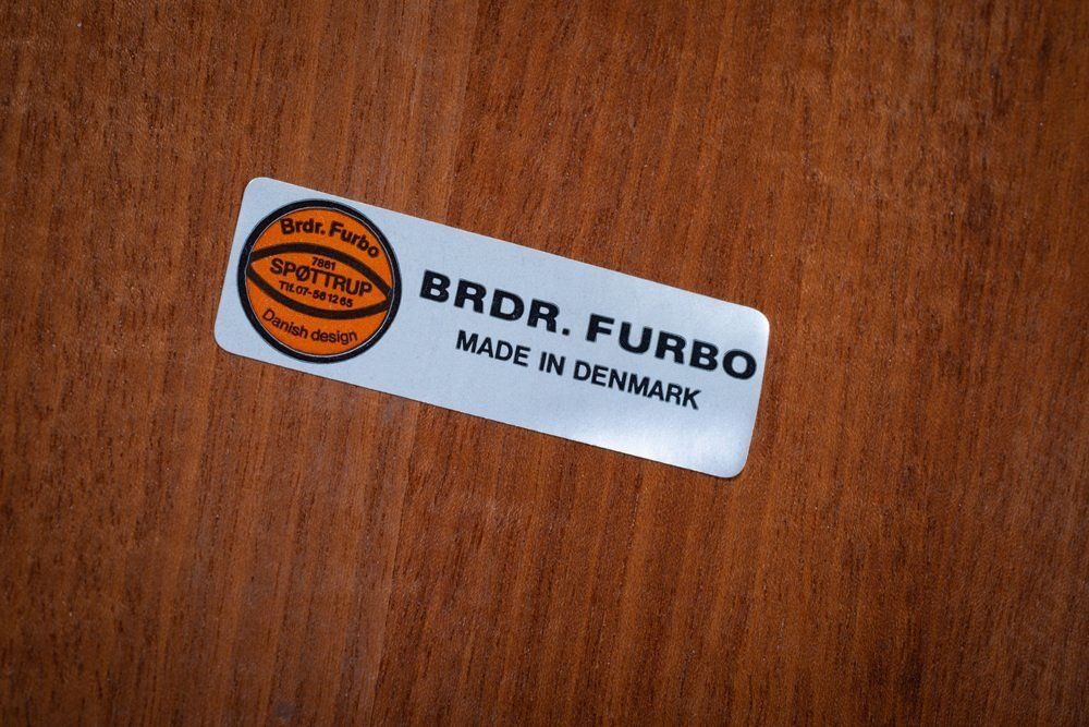 Mid Century Magazine Rack In Teak With Canvas By Brdr. Furbo For Spøttrup, 1960s photo vinterior