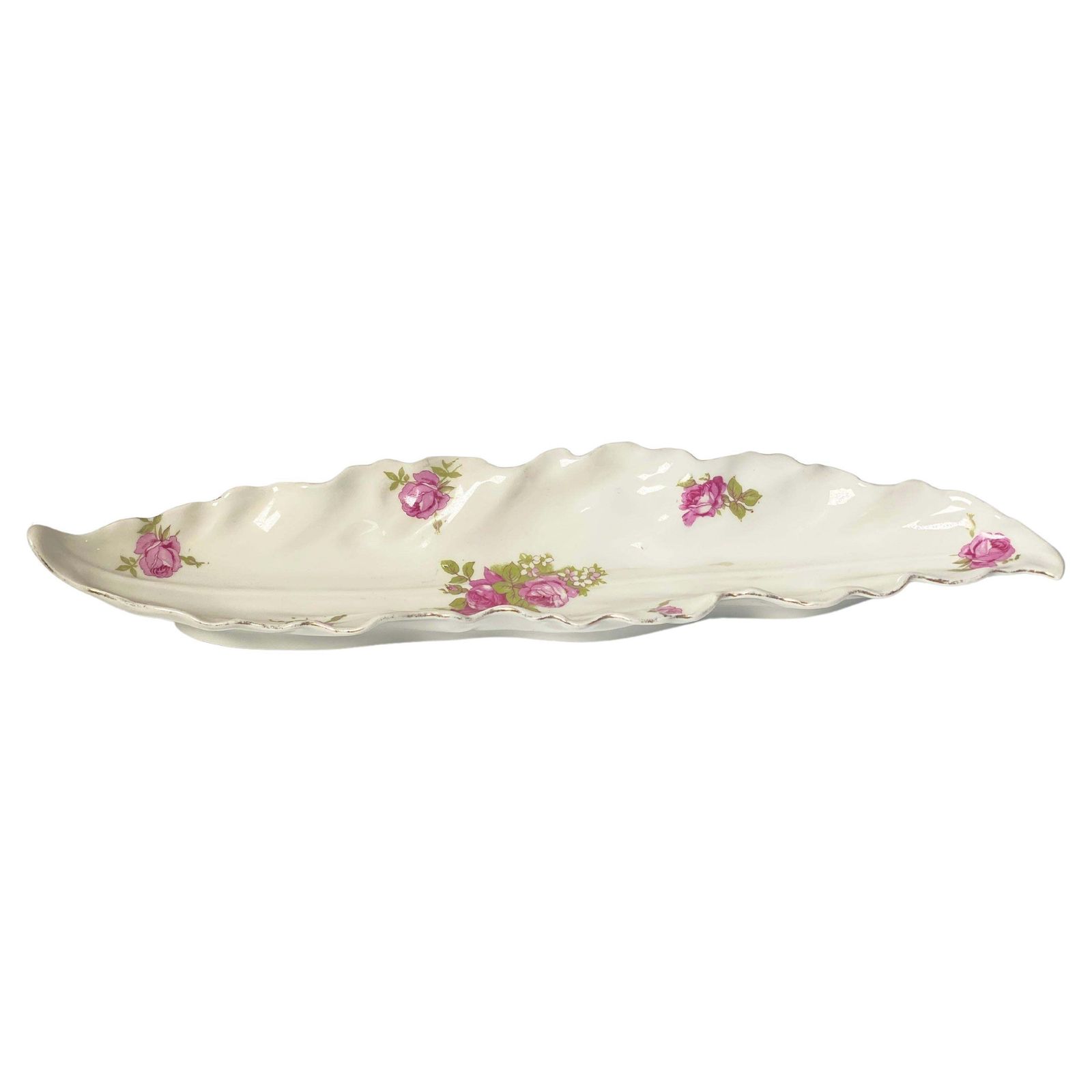 Porcelain Dish From Limoges With Rose Flowers From France 1970 photo furniture