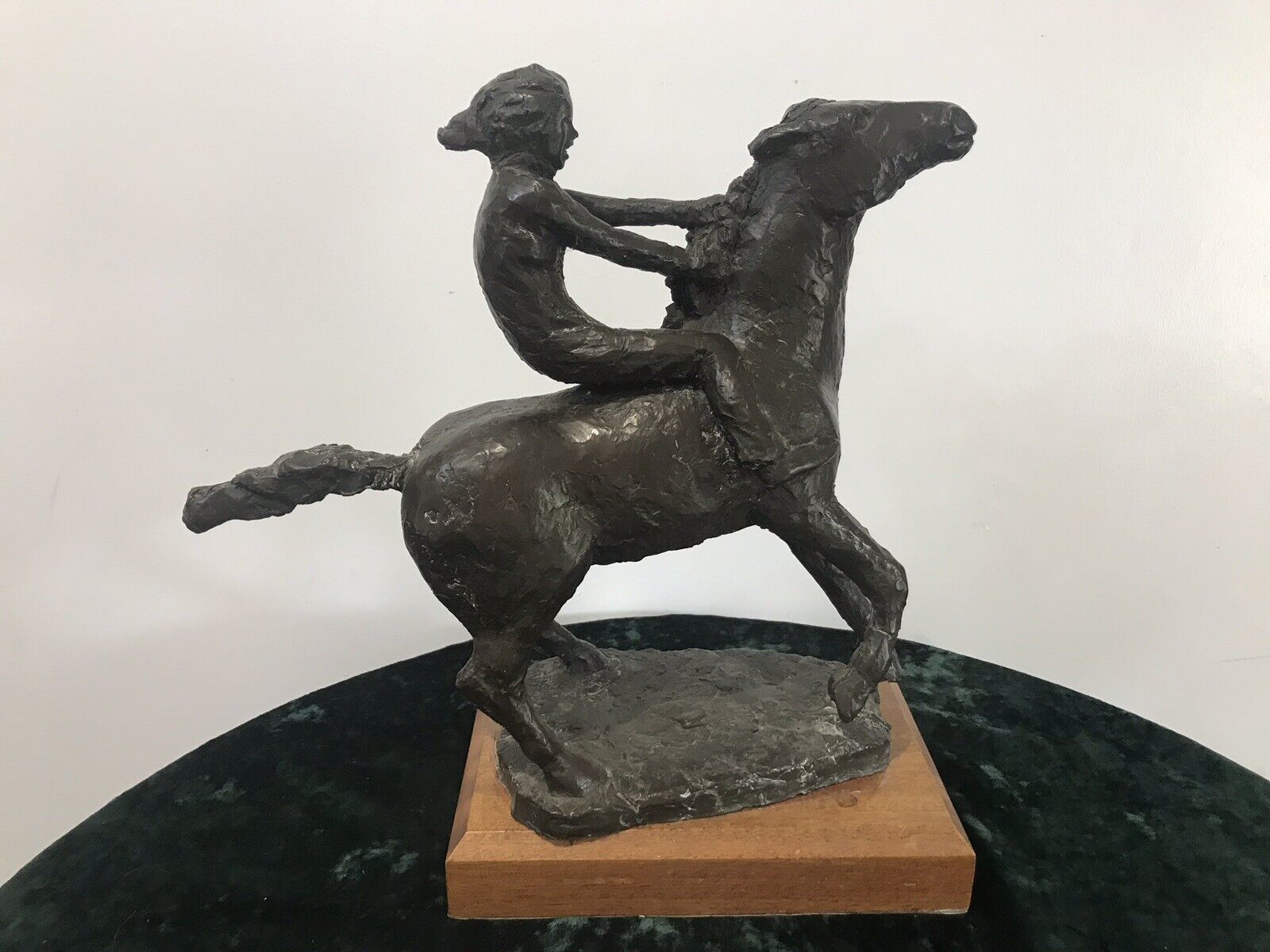 20th Century Modern Original British Bronze Bare Back Lady Rider Juliet Simpson photo furniture
