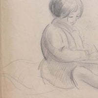 photo furniture 'Portrait Of A Young Girl Writing' By Guillaume Dulac (Circa 1920s)