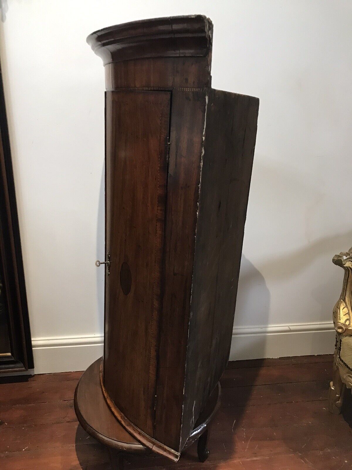Period Antique 18th Century George III Mahogany Corner Cupboard photo vintage