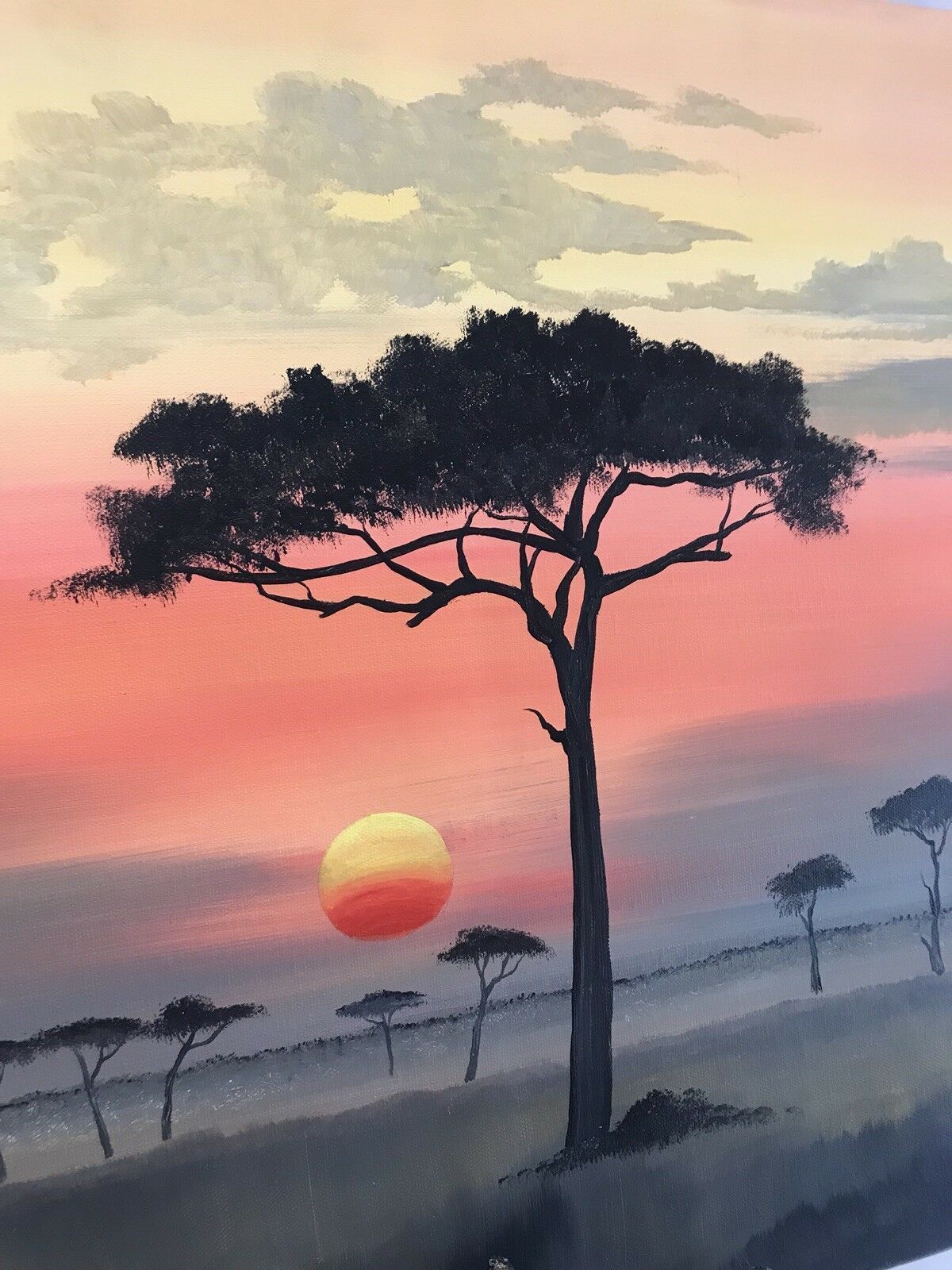 Original Oil Painting On Canvas Rare Aboriginal Australia photo vinterior