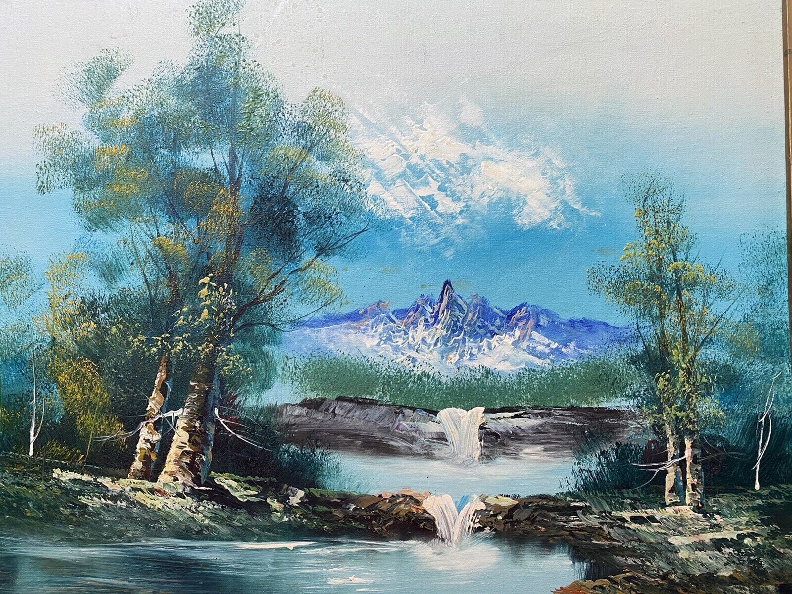 Trio Of Fine Oil Paintings Of The Matterhorn Mountain In Landscape Signed photo buy