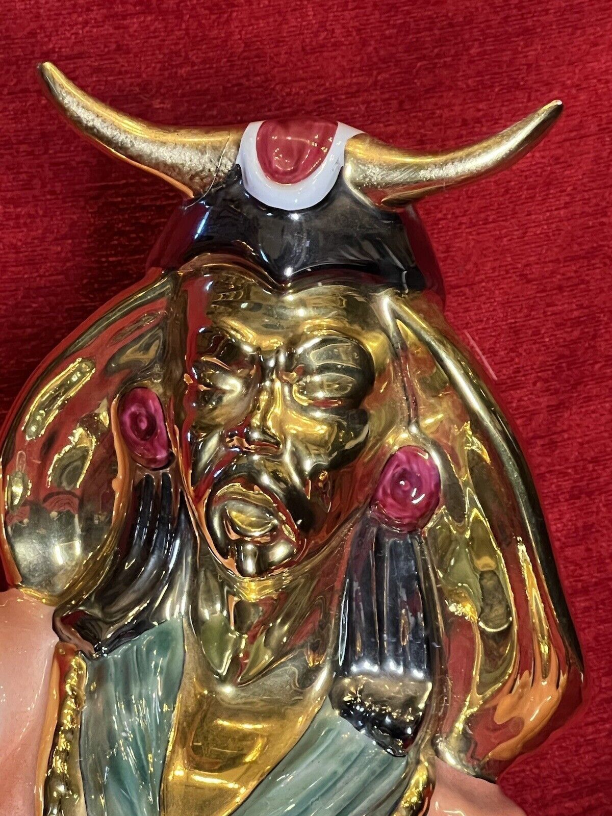 Large Italian Vanician Bassano Japanese Samurai Warrior Gilt Enamel Showpiece photo Home Decor