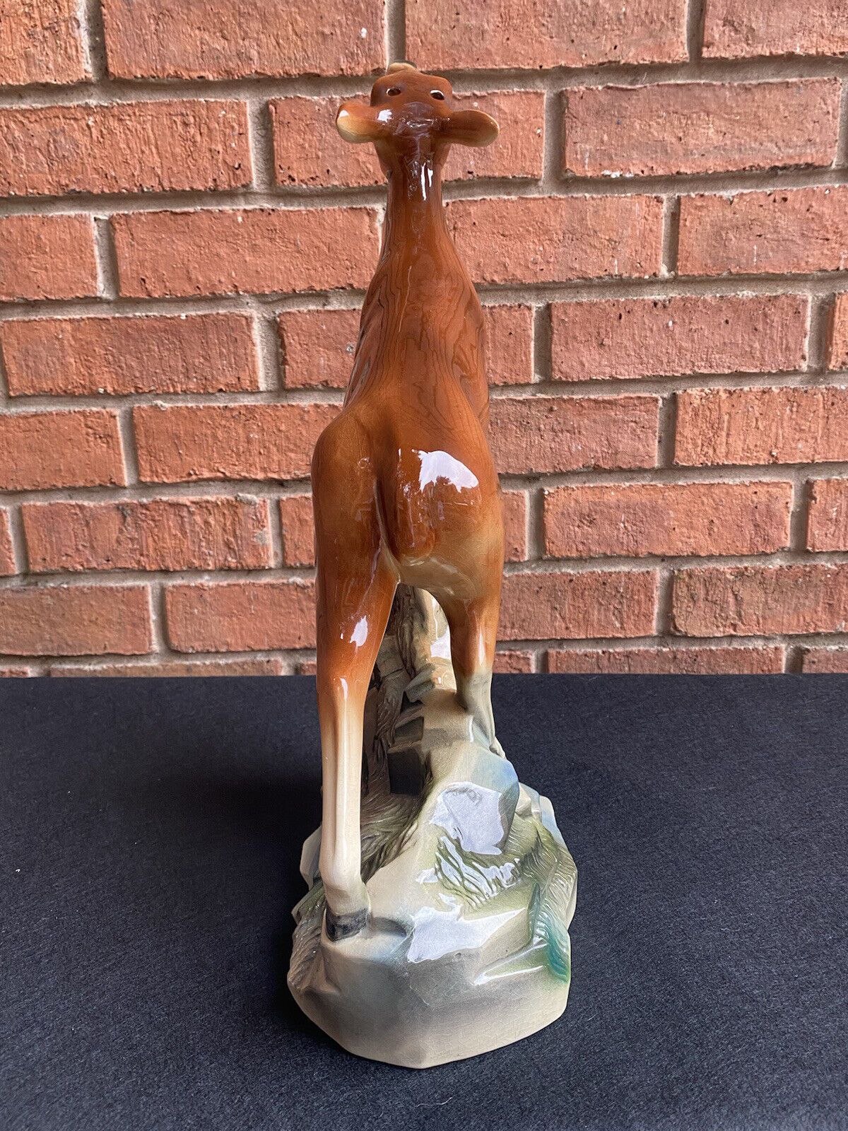 Art Rare Art Deco Lustreware Large Deer Figurine Byjema Holland Foundry Mould No25 photo