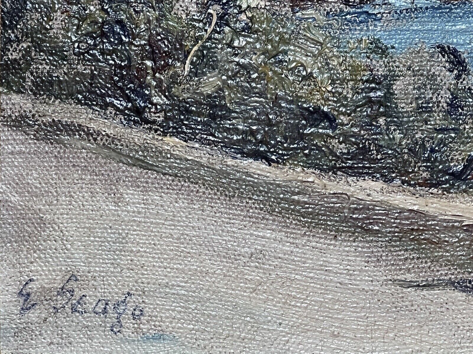 photo furniture Fine Art Oil Painting Of Portuguese Coastal View Attributed To Edward Seago