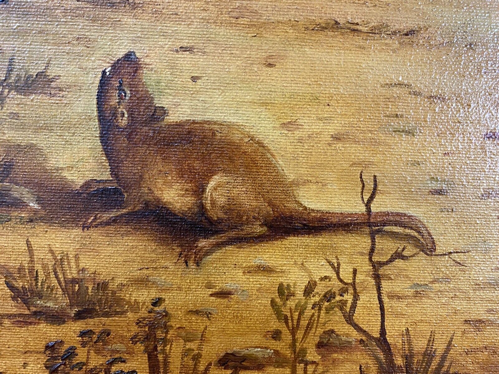 photo furniture Original Oil Painting Of Hunting Birds Of Prey Signed By Artist G Millhouse