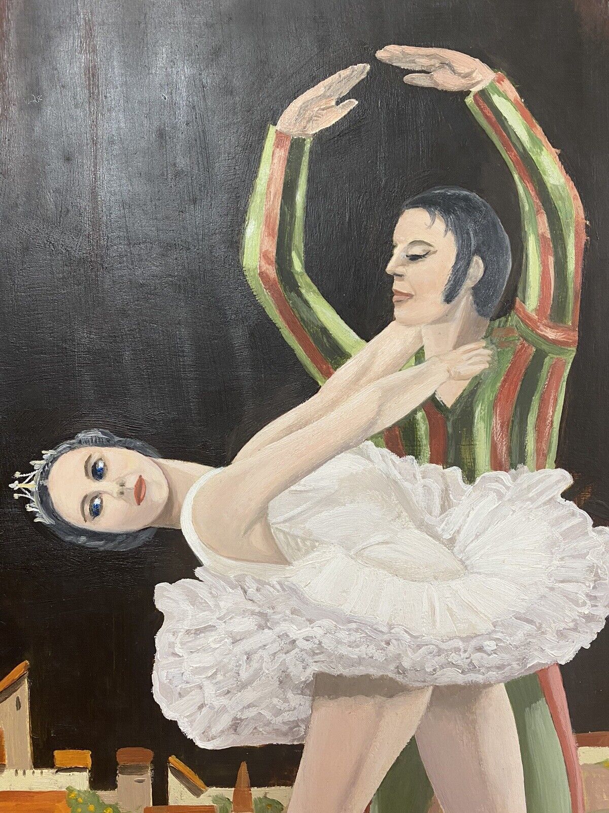 Glorious French Don Juan Ballet Portrait Oil Painting Signed & In Ornate Frame photo Art