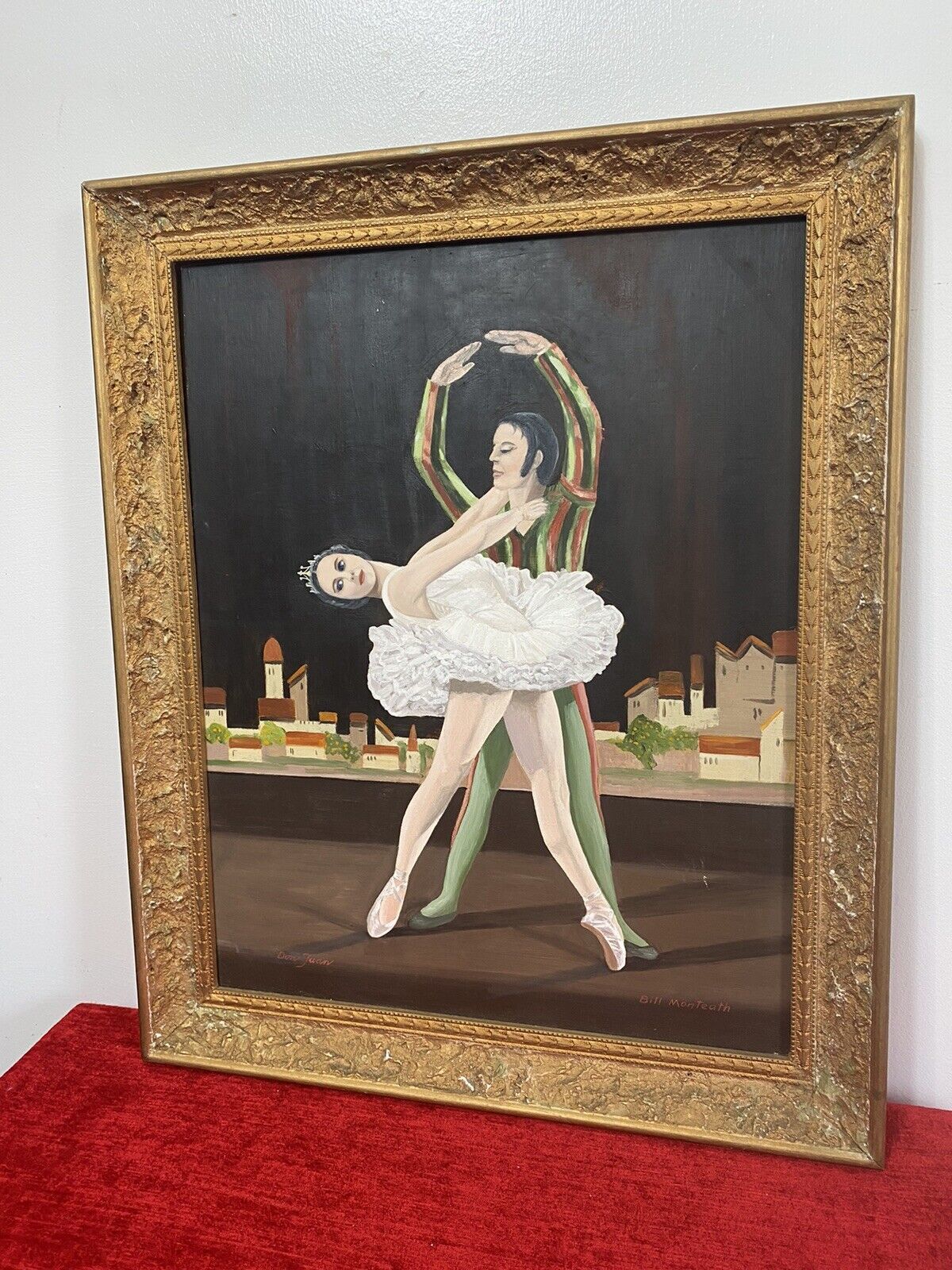 Glorious French Don Juan Ballet Portrait Oil Painting Signed & In Ornate Frame photo 235.0
