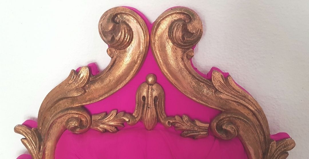 A Pair Of Antique French Giltwood Padded Headboards, Louis XV, Baroque Headboard. photo Furniture