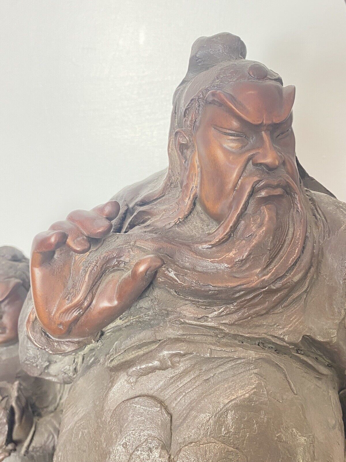 Fine Large Museum Quality Sculptural Bronze Statue Of Three Tibetan Warriors photo buy