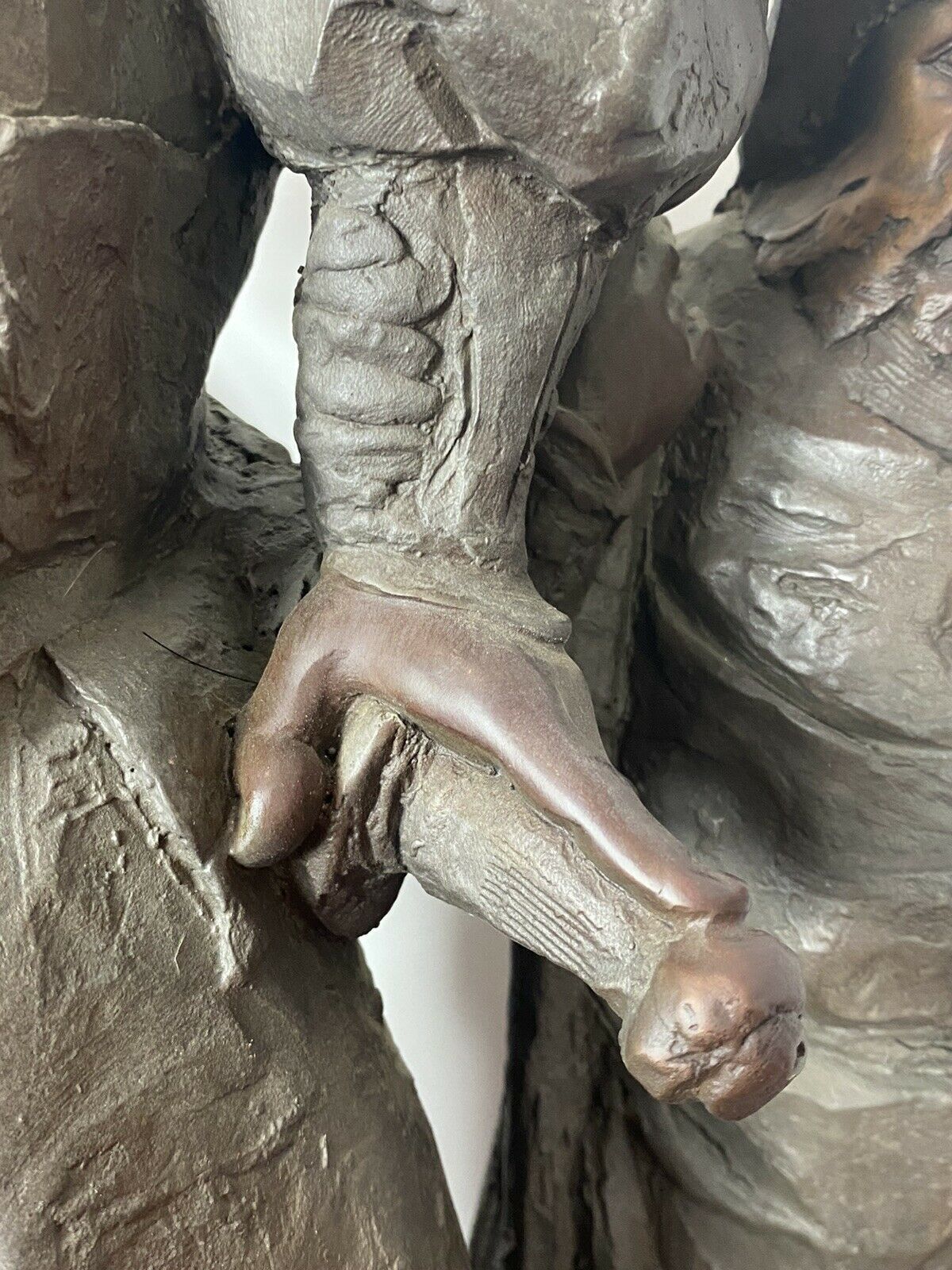 photo for sale Fine Large Museum Quality Sculptural Bronze Statue Of Three Tibetan Warriors